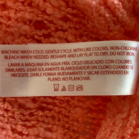 Bohemian boho coral sweater open front - Picture 6 of 8